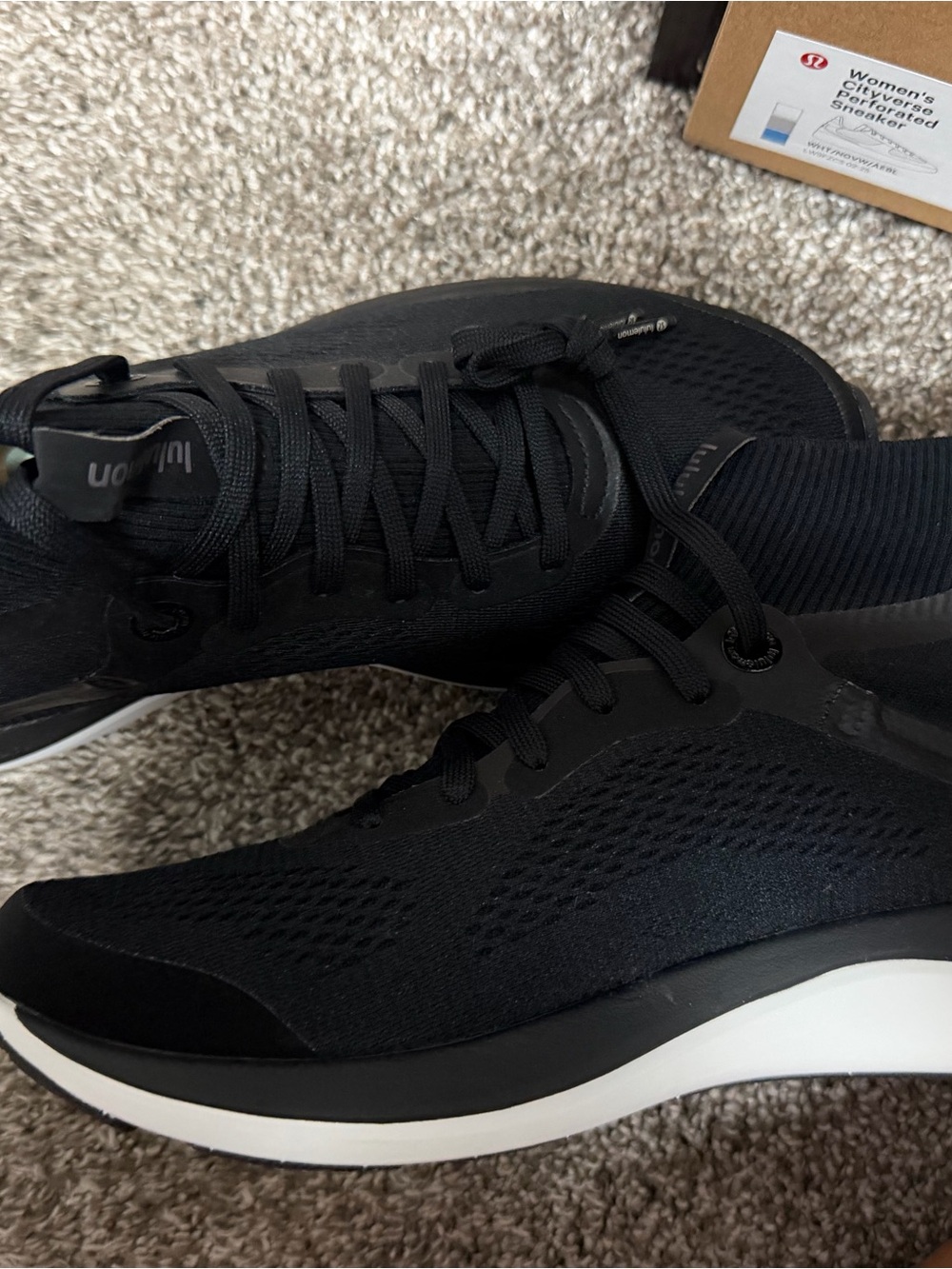 lululemon athletica Black Athletic Sneakers with White Midsole